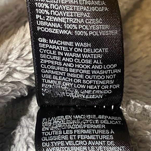 The North Face Women’s XL Gray Sherpa Fleece Hooded Sweatshirt Kangaroo Pocket - Picture 5 of 12